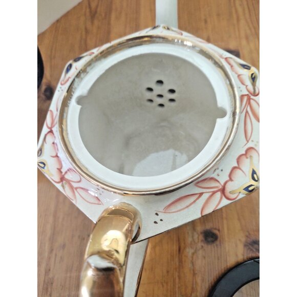 Antique James Sadler Teapot No 1624 Floral design Imari Style 1930's - Picture 4 of 9